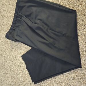 Pair Of Black Mens Haggar Dress Pants 38x30 Classic Fit